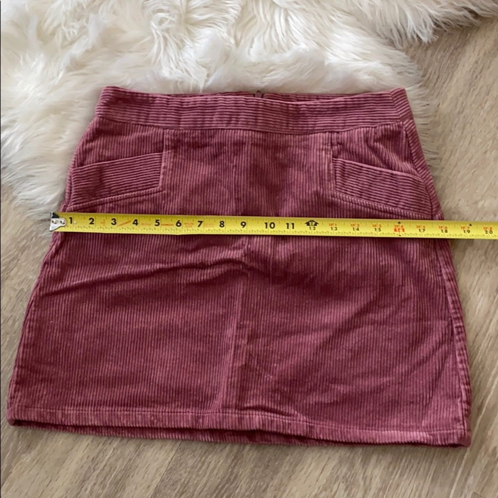 Corduroy Muave Mini Skirt - Picture 7 of 8